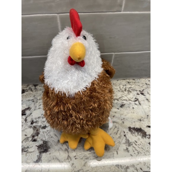 HugFun Chicken Rooster Plush‎ 12" Stuffed Animal Toy Realistic Farm Animal Bird - Picture 1 of 4